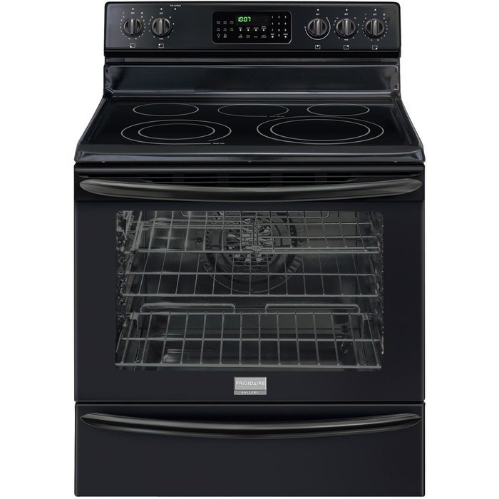 Frigidaire FGEF3055MB Gallery Series 30" Black Electric Smoothtop Range - Convection