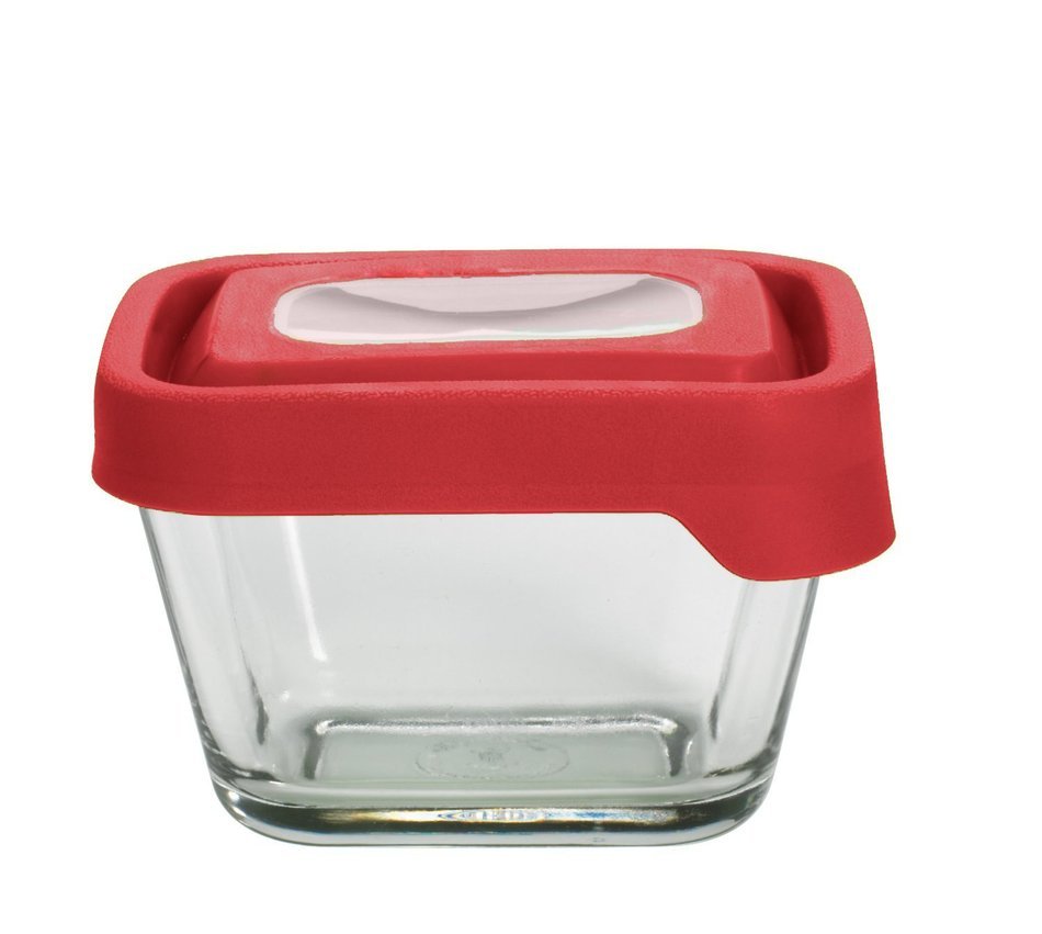 Anchor Hocking TrueSeal Rectangle Food Storage Container 6-Cup, Green Lid N4