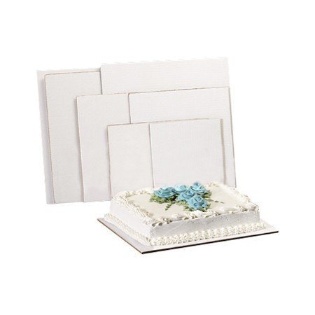 14" x 14" White Corrugated Cake Boards - 100 per case 1414BD Vineland Packaging Corp.