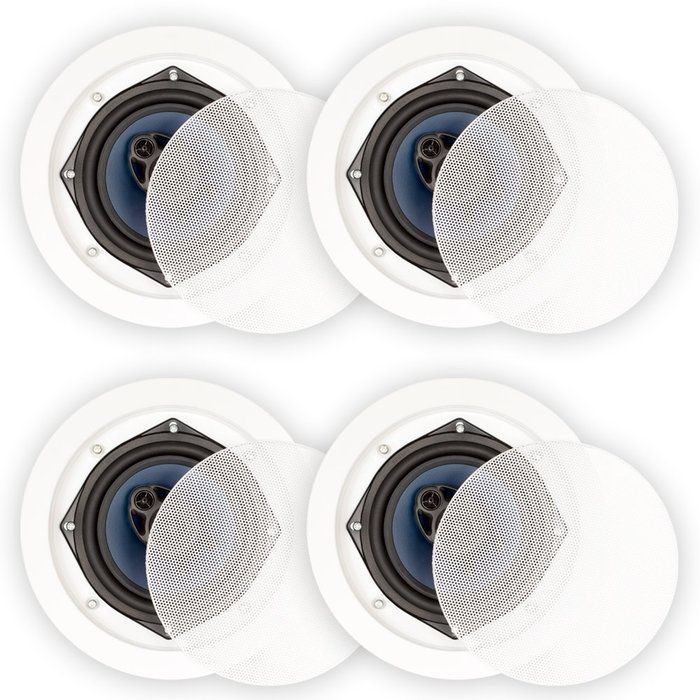 Blue Octave RC53 In Ceiling Speakers 3 Way Home 1120 Watts New 2 Pair Pack RC53-2PR