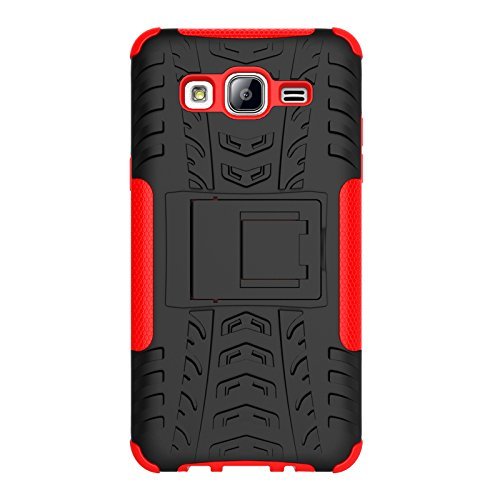 Galaxy On5 Case, MCUK Heavy Duty Rugged Dual Layer - Soft/Hard Shell 2 in 1 Tough Protective Cover Case with Kickstand... N10