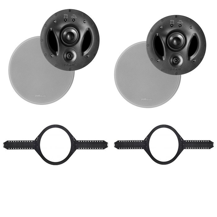 Polk Audio 900-LS In-Ceiling Speakers (Pair) Plus a Pair of Polk PB LC60i Pre-Construction Brackets