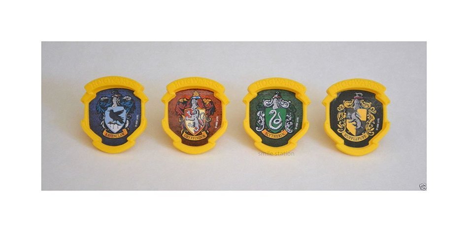 12 Harry Potter Hogwarts Houses Cup Cake Rings Topper Party Goody Favor Supply