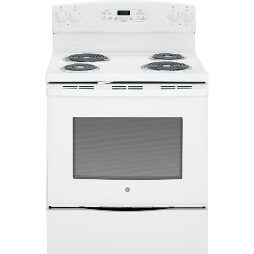 GE JB250DFWW 30" White Electric Coil Range N3