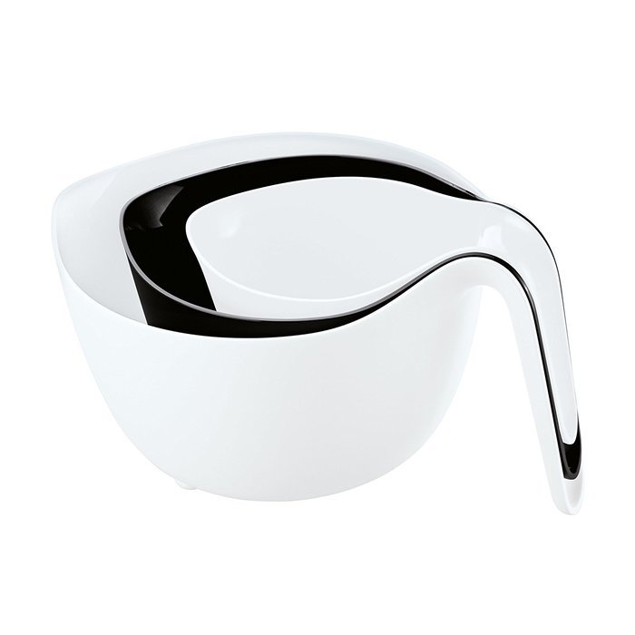 koziol MIXXX Mixing Bowl, set of 3, solid black/white