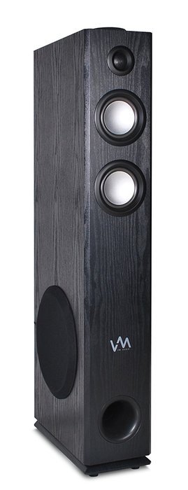VM Audio EXAT21 Black Floorstanding Powered Bluetooth Tower Home Speakers Pair N5