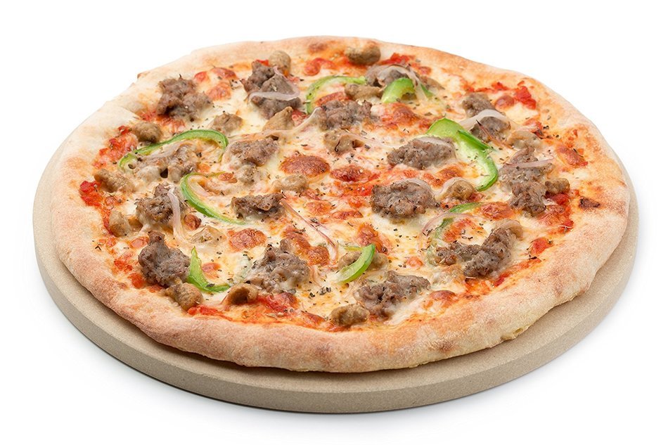 ROCKSHEAT 14.2"x 0.6" Round Cordierite Pizza Stone N2