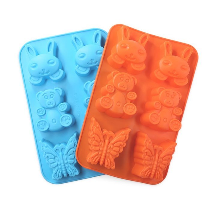Cake Bread Molds, 2PCS YYP [6 Cavity Animal Shape Mold] Silicone Cake Bread Making Mold for Home Baking - Reusable... N7
