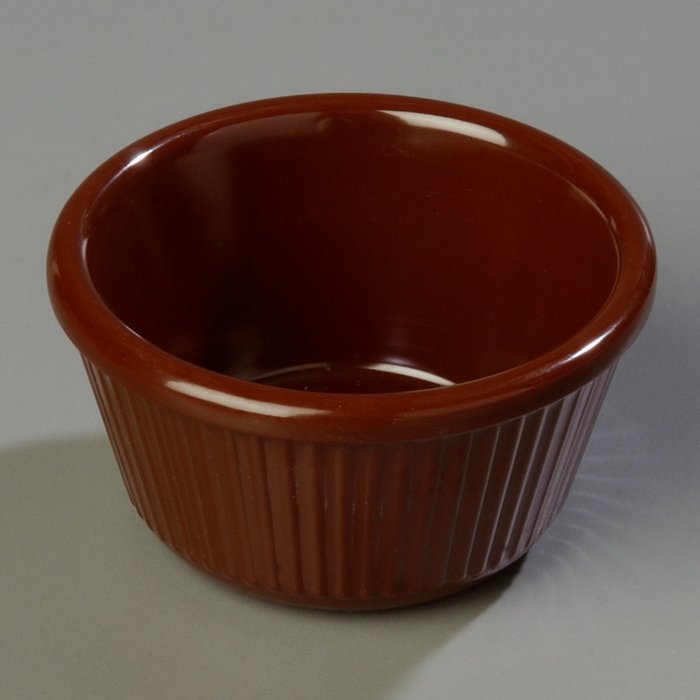 Carlisle S28769 Melamine Fluted Ramekin, 4 oz Capacity, 1.78" Height, Chocolate (Case of 48) N3