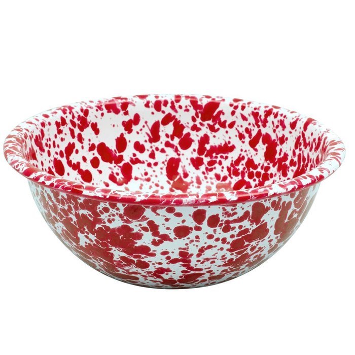 Enamelware Cereal Bowl - Navy Blue / Cream Marble N10