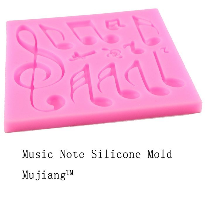 Mujaing Music Note Gumpaste Silicone Pastry Cake Molds N3