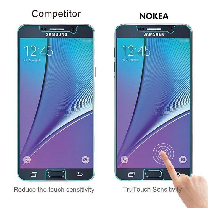 [2 Pack] Samsung Galaxy Note 5 Screen Protector, NOKEA [Tempered Glass] with [9H Hardness]... N31