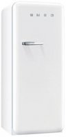 Smeg FAB28UWHR1 24" 50s Retro Style Top-Freezer Refrigerator with 9.22 Cu. Ft. Capacity Ice Compartment Interior...