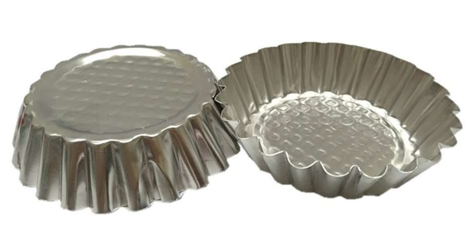 Set of 20, MYStar 3-3/4" Fluted Design Round Shape Non-stick Aluminum Tart Mold, Mini Pie Tin, Tartlet Pan