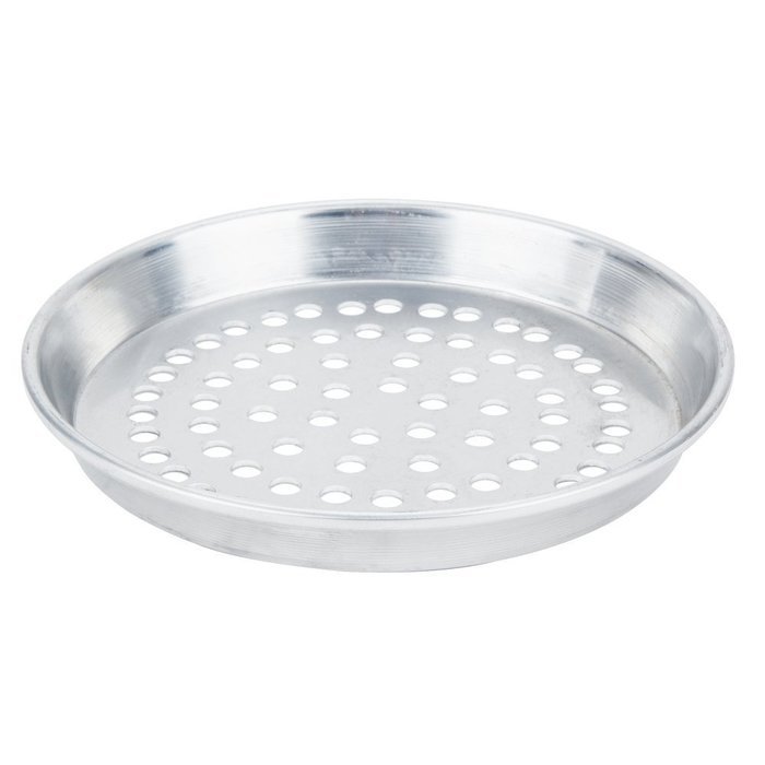 American Metalcraft HADEP8SP 8" x 1" Super Perforated Heavy Weight Aluminum Tapered / Nesting Deep Dish Pizza... N2