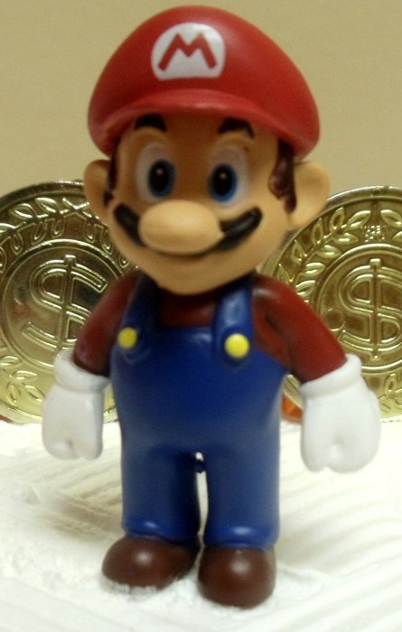 Mario Brothers 23 Piece Birthday Cake Topper Set Featuring Mario Castle, Bomb, Mario Coins, 6 Mario Figures Including... N4