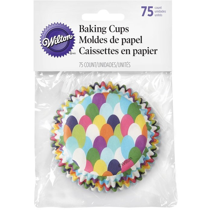 Wilton 415-8755 75 Count Fish Scale Pattern Cupcake Liners N2