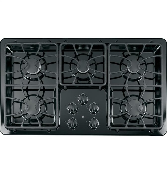 GE JGP633DETBB 36" Black Gas Sealed Burner Cooktop N3