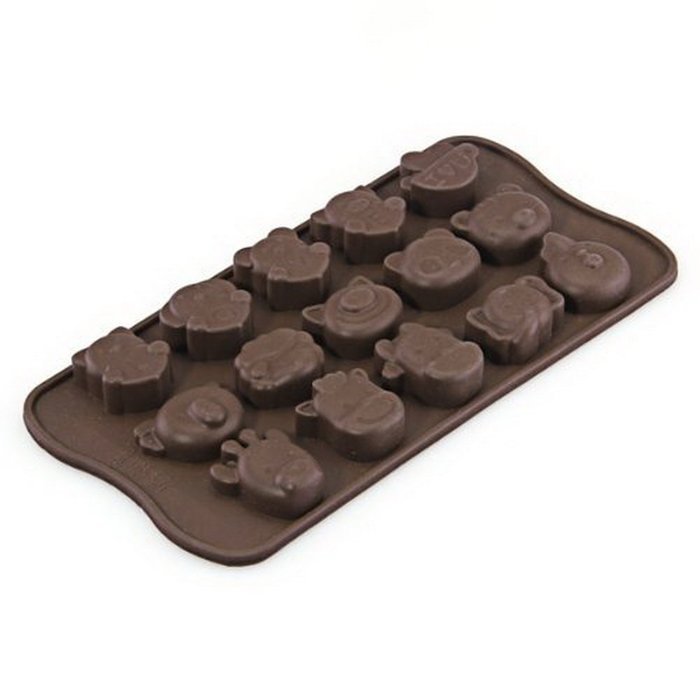 Dimart 15-Cavity Cute Animal Silicone Mould Tray for Chocolate Jelly Cake Ice Cube Mold DIY Kitchen Baking Tool N4