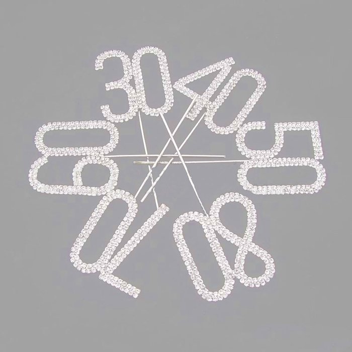 Hundred Decorative Rhinestone Cake Topper N22