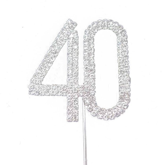 Hundred Decorative Rhinestone Cake Topper N23