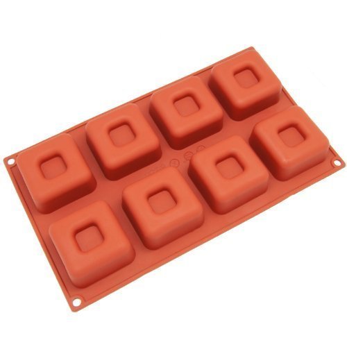 Silicone Square Savarin 2.5, 8 Cavities