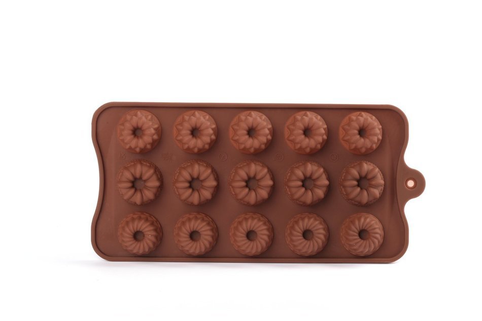 Silicone Bundt Cake Mold, 15-cavity Silicone Fancy Bundt Cake, Muffin Cups, Coffee Cake, Cupcake, Brownie and... N5