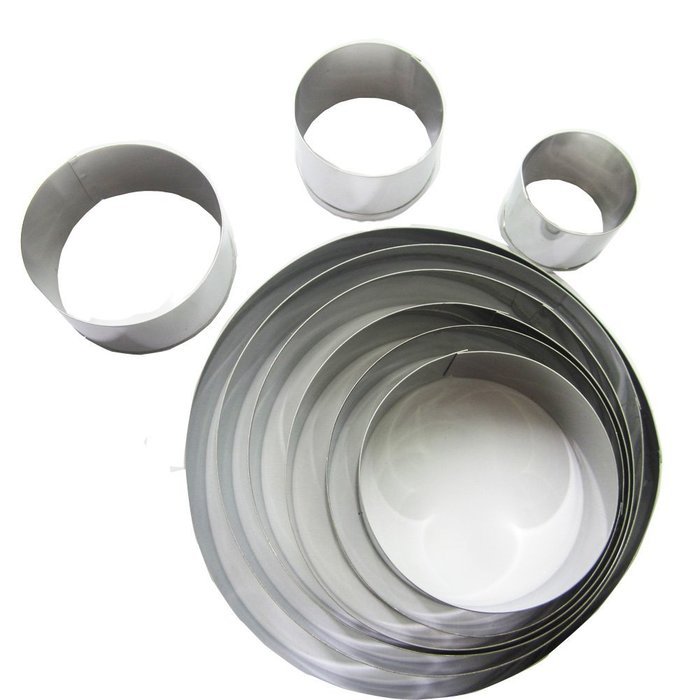 OKUBOX BT01 Set of 9 Round Cookie Fondant Cake Paste Mould Cutter for Stainless Steel N2