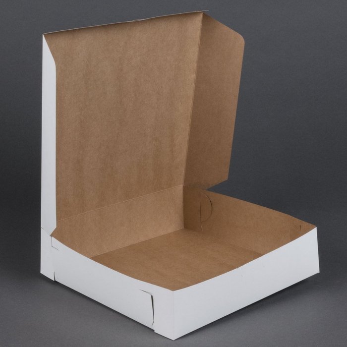 Lot of 10 Bakery or Cake Box WHITE 10x10x2-1/2