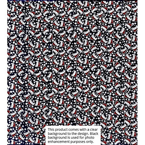 Snow & Santa Hats Red & White Cocoa Butter Chocolate Transfer Sheet by GSA