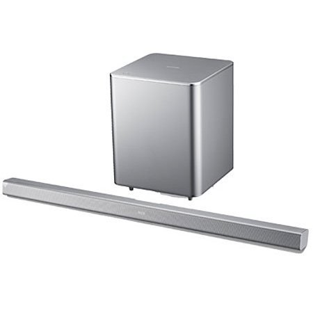 Samsung 2.1 Channel 310 Watt Silver Sound Bar with Wireless Active Subwoofer Home Theater System, Bluetooth, Smart... N6