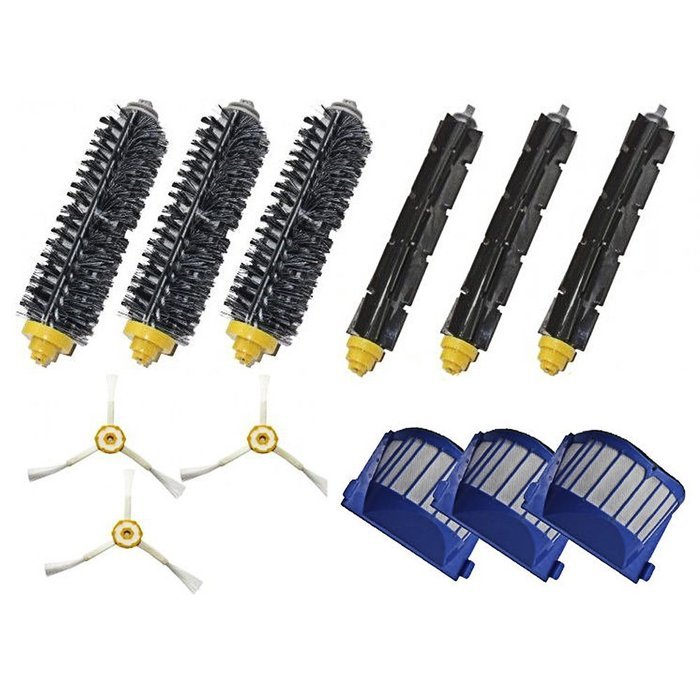 12 PCS Replacement Main Brush Side Brush Vac Filter Kit for iRobot Roomba 600 Series 620 630 650 660 N3