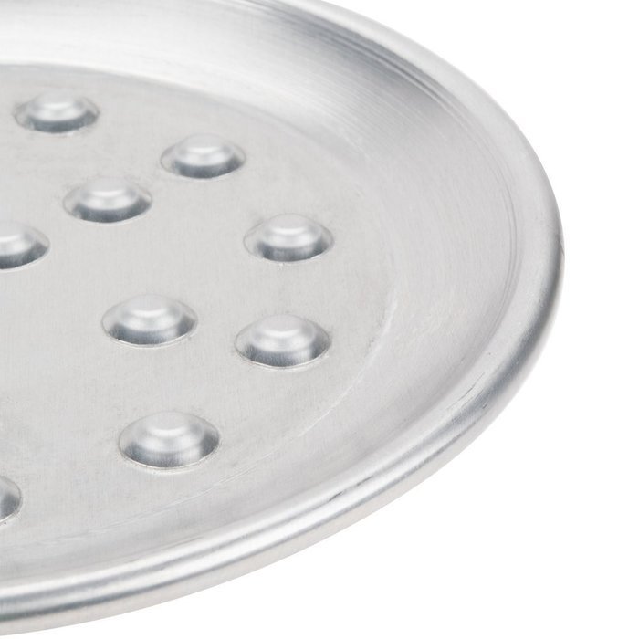 American Metalcraft HACTP10N 10" Heavy Weight Aluminum Coupe Pizza Pan with Nibs N2