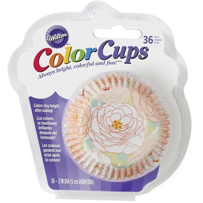 Wilton 415-8766 36 Count Floral Outline Cupcake Liners N3