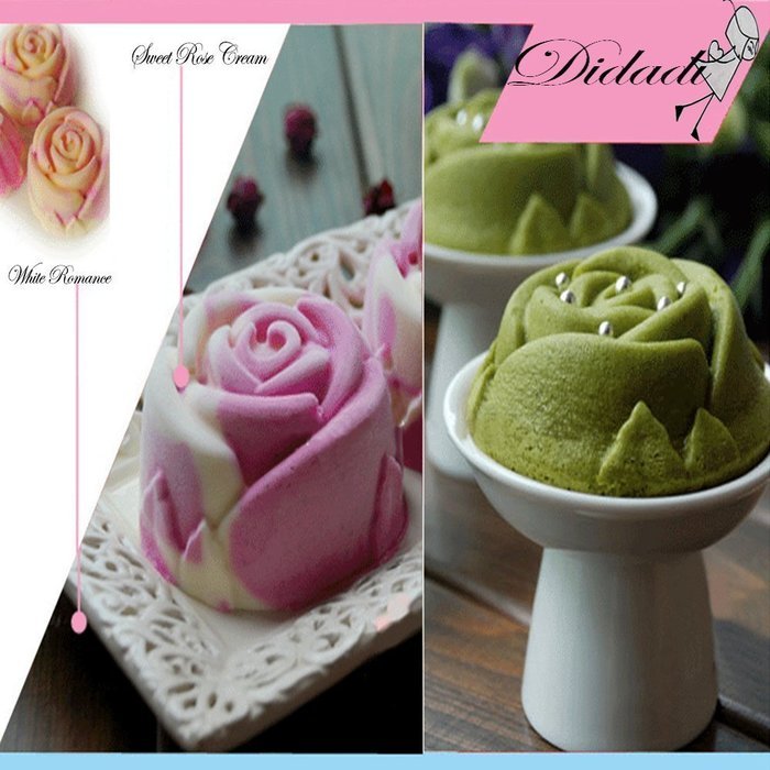 Silicone Cake Baking Moulds,DiDaDi 6 Cavity Rose Shape Thanksgiving Silicone Mold, Chocolate Sugarcraft Decorating... N2