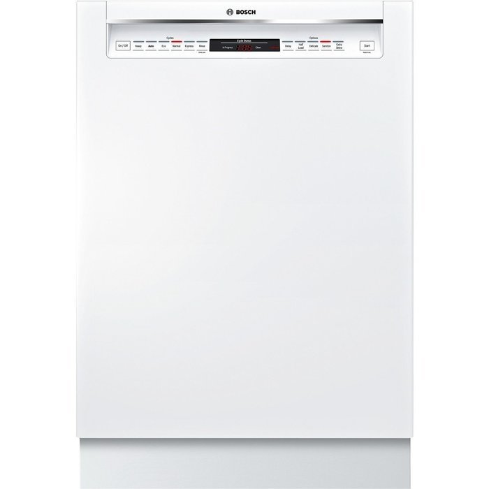 Bosch SHE68T52UC 800 24" White Semi-Integrated Dishwasher - Energy Star