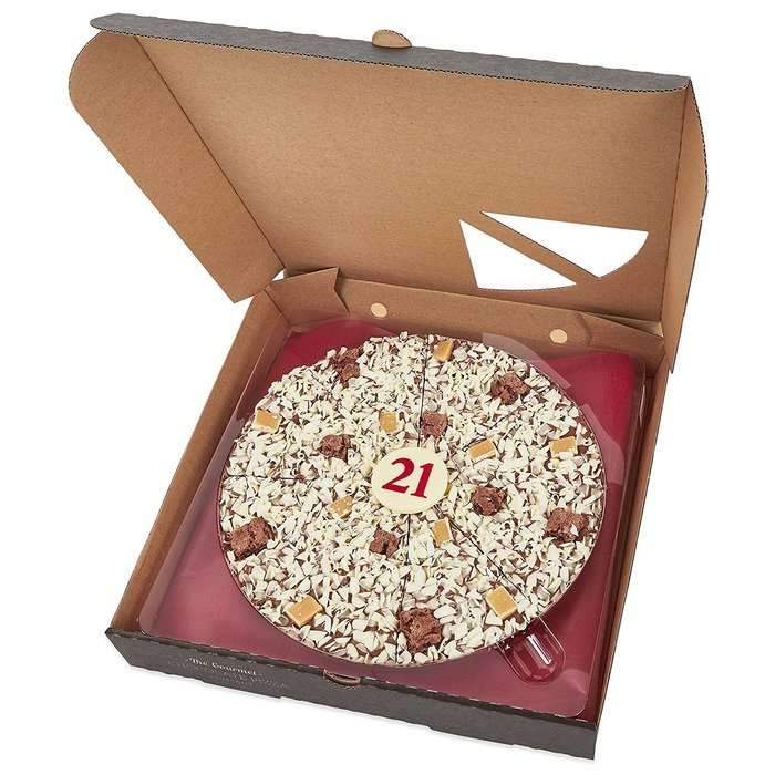 21st Birthday Chocolate Pizza - 10 Inch by gou
