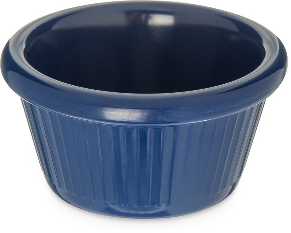 Carlisle S27960 Melamine Fluted Ramekin, 2-Ounce Capacity, 1.43" Height, Cobalt Blue (Case of 48) N5