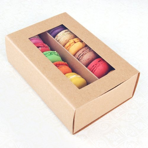 25 Sets of Kraft Brown Macaron Boxes for 12 Macarons ($2.30 Per Set of Macaron Box)