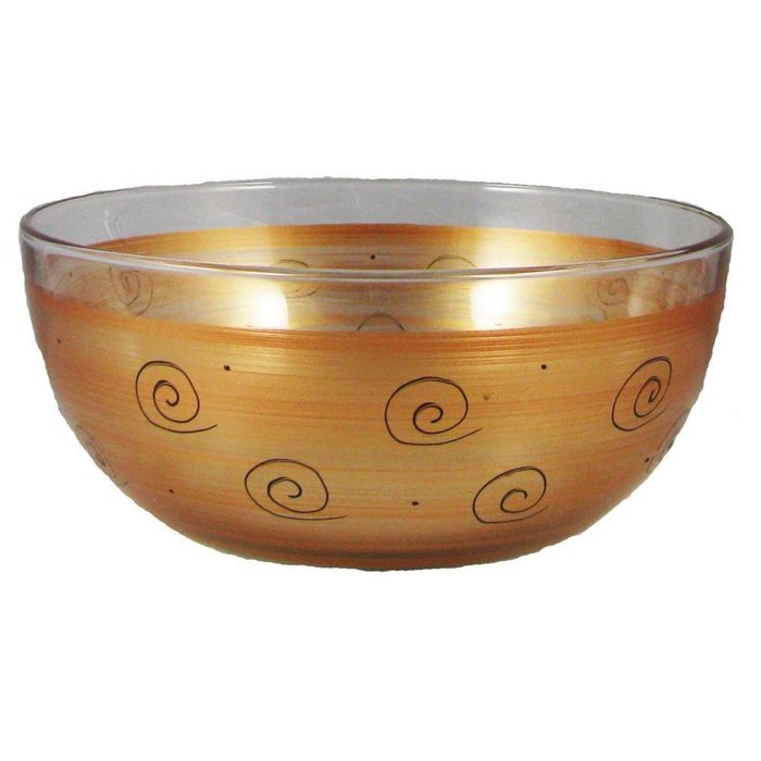 Golden Hill Studio 6" Serving Bowl Hand Painted in the USA by American Artist-Gold Curl Lodge Collection N2