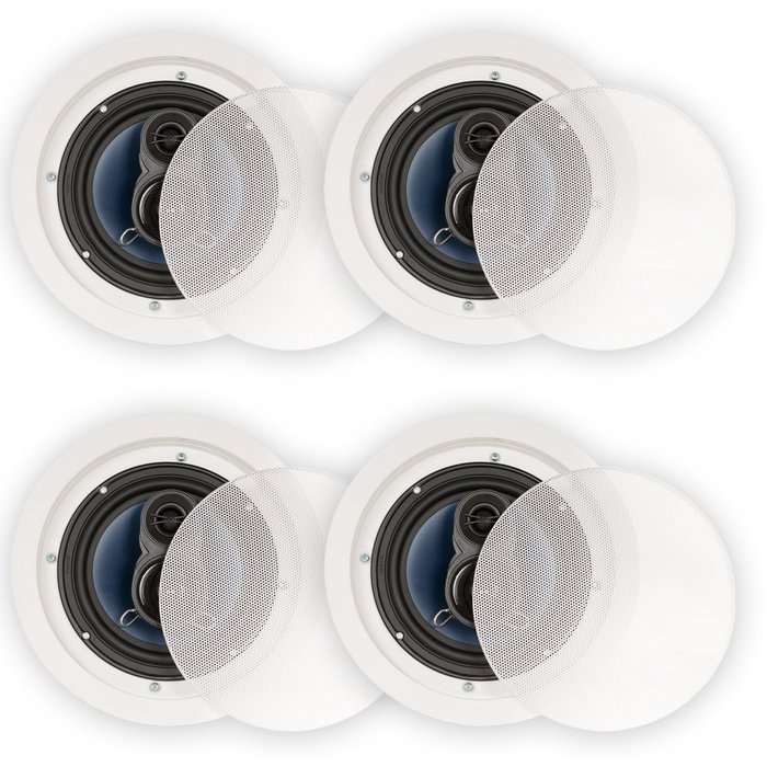 Blue Octave RC63 In Ceiling 6.5" Speakers 3 Way Home 1280 Watts New 2 Pair Pack RC63-2PR