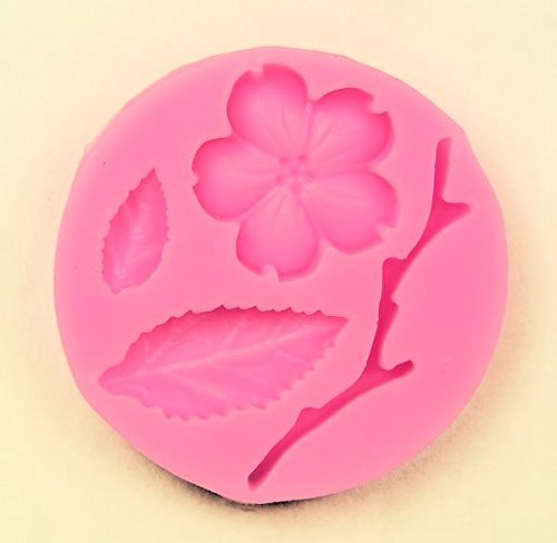 Flower, Leaf & Branch Silicnoe Mold for Fondant, Gum Paste & Chocolate