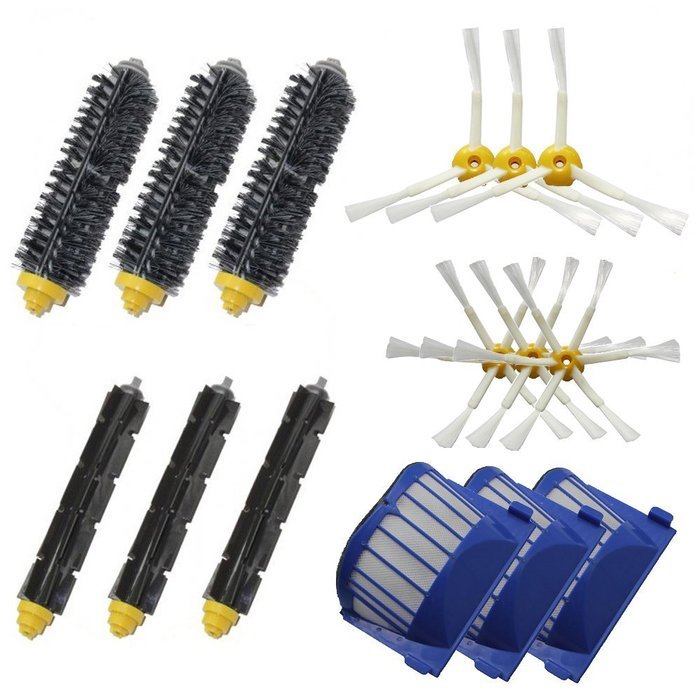 SHP-ZONE Aero Vac Filter & 3-Armed + 6-Armed Side Brush & Bristle Brush & Flexible Beater Brush Pack Replenishment...