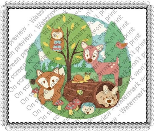 1/4 Sheet ~ Children Woodland Animals Birthday ~ Edible Image Cake/Cupcake Topper!!!