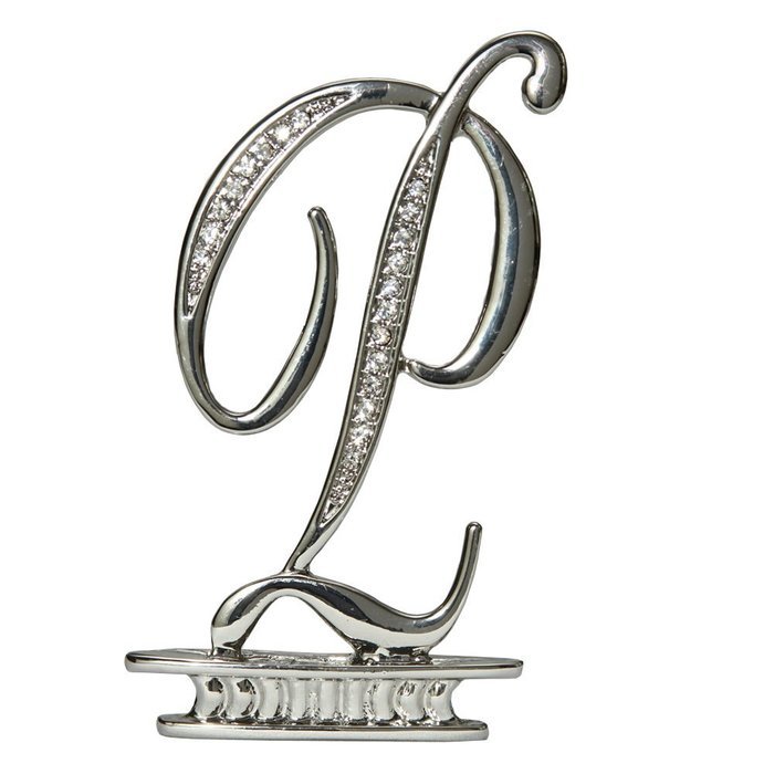 Ivy Lane Design Monogram Crystal Cake Top Letter E, Silver, 4-1/2-Inch N18
