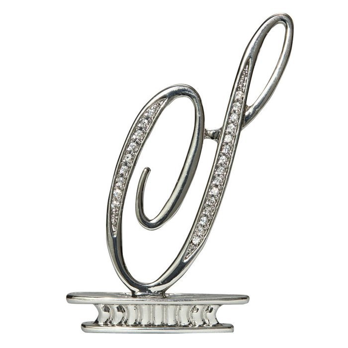 Ivy Lane Design Monogram Crystal Cake Top Letter E, Silver, 4-1/2-Inch N20
