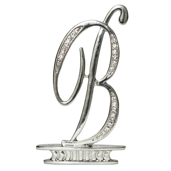 Ivy Lane Design Monogram Crystal Cake Top Letter E, Silver, 4-1/2-Inch N21