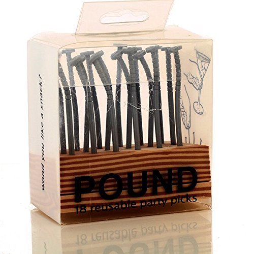 Teanfa Cool Nails Shape Fruit Fork Reusable Party Picks N3