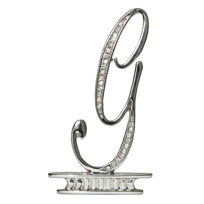 Ivy Lane Design Monogram Crystal Cake Top Letter E, Silver, 4-1/2-Inch N24