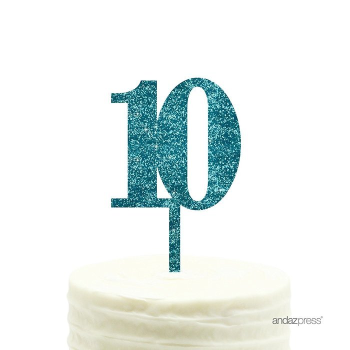Andaz Press 5th Birthday and Anniversary Acrylic Cake Toppers, Pink Glitter, Number 5, 1-Pack N97